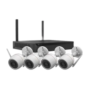 Kit EZVIZ NVR X5S CON 4 CAMARAS H3C 2K 4PM Exterior